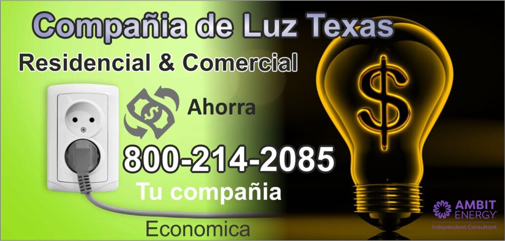 Ambit Energy electricidad residencial Carrollton Tx | 8002142085 ofrecemos una variedad de planes con los que podras pagar menos por el mismo servicio de electricidad, llamanos ya y comienza a pagar menos por el mismo servicio de luz